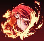  alastor_(shakugan_no_shana) fire flame flat_chest jewelry long_hair nipples pendant red_eyes red_hair roke shakugan_no_shana shana 