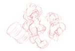  amy_rose anal anal_penetration blush breasts butt cum cum_in_ass cum_inside female hammer looking_at_viewer male nude penetration penis pussy sega sketch sonic_(series) zinnthos 