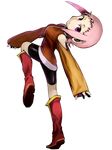  bare_shoulders bike_shorts boots full_body kirby kirby_(series) knee_boots looking_back personification phima pink_eyes pink_hair short_hair sleeves_past_wrists solo transparent_background 