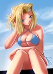  1girl android_18 bikini dragon_ball dragonball_z highres melficexd solo swimsuit 