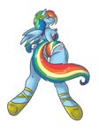  alpha_channel anthro anthrofied anz clothing cutie_mark equine female friendship_is_magic hair horse looking_back mammal multi-colored_hair my_little_pony pegasus plain_background pony purple_eyes rainbow_dash_(mlp) rainbow_hair solo transparent_background wings 
