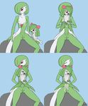  breasts cum cum_in_pussy cum_inside female gardevoir green_hair hair half-closed_eyes herm intersex kirlia nintendo penetration penis pok&#233;mon pok&eacute;mon pussy red_eyes simple_background size_difference tongue tongue_out vaginal vaginal_penetration video_games young zenu 