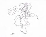  anthro applejack_(mlp) balaclava black_and_white cigarette cutie_mark dialog english_text equine female friendship_is_magic horse joey-darkmeat looking_at_viewer mammal mask monochrome my_little_pony necktie pony solo spy_(team_fortress_2) standing suit team_fortress_2 text walking 