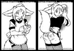  accident anthro apron ashamed bdsm black_and_white broken_vase butt canine crossdressing fennec fishnet fox guilty long_ears maid maid_uniform male mammal monochrome multiple_poses necklace o-kemono punishment ribbons shame solo spanking thong wounded 