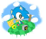  alpha_channel anthro blue_hair cute green_eyes hair hedgehog hi_res male mammal outside power_ring ring sega solo sonic_(series) sonic_the_hedgehog tailsdoll5 