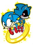  anthro blue_hair cute eye_contact green_eyes hair hedgehog machine male mammal mechanical metal_sonic red_eyes robot sega sonic_(series) sonic_the_hedgehog tailsdoll5 tongue tongue_out 