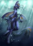  breasts claws dragon female fins inert-ren looking_at_viewer nude pussy solo swimming underwater 
