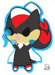  anthro cape chaos_emerald cute eyewear gem hair hat hedgehog male mammal monocle sega shadow_the_hedgehog smile solo sonic_(series) tailsdoll5 two_tone_hair 