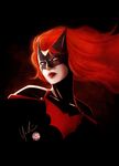  batman_(series) batwoman bodysuit dc_comics domino_mask female gloves kate_kane mask red_hair solo 