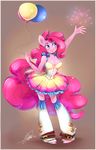  anthrofied balloons cute dress equine female fireworks friendship_is_magic horse liea mammal my_little_pony pinkie_pie_(mlp) pony smile solo standing tutu 