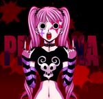  1girl choker detached_sleeves drill_hair long_hair one_piece open_mouth perona pink_hair punk_rock pupupu solo twintails 