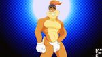  abstract_background anthro biceps big_muscles fabfelipe gloves lagomorph looney_tunes male mammal muscles older_male pecs pose rabbit solo walter_bunny warner_brothers 