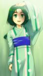  akimoto_komachi green_eyes green_hair hairband hairu japanese_clothes kimono precure solo yes!_precure_5 