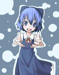  bad_id bad_pixiv_id bangs chonbo_(artist) cirno foreshortening hands solo touhou 