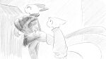  animal_crossing anthro bodily_fluids bottomwear clothing coat dragonweirdo duo felid feline female fluffy fluffy_tail hi_res jacket male mammal markings marshal_(animal_crossing) mole_(marking) nintendo olivia_(animal_crossing) pants profanity puffy_jacket rodent sciurid sweat tail topwear tree_squirrel worried_look 