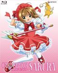  blu-ray_cover brown_hair cardcaptor_sakura cover fuuin_no_tsue green_eyes hat kero kinomoto_sakura lowres magical_girl non-web_source official_art pink_hat short_hair thighhighs wand wings 