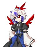  alphes_(style) hand_on_hip head_wings horns kinokan multicolored_hair parody red_eyes red_wings single_head_wing solo style_parody tokiko_(touhou) touhou wings 
