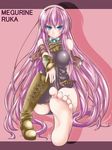  bad_id bad_pixiv_id barefoot boots detached_sleeves feet foreshortening headset highres long_hair megurine_luka paopao pink_hair pov_feet shoes single_shoe soles solo toes vocaloid 