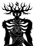  2016 5_fingers 6_eyes anthro antleres beast_(bloodborne) black_and_white bloodborne bodily_fluids canid capelet crying digital_drawing_(artwork) digital_media_(artwork) duo empty_eyes fingers fire fromsoftware fur hair hi_res holding_(disambiguation) holding_another human jewelry larger_anthro larger_male male mammal monochrome multi_eye necklace ribs silhouette simple_background size_difference smaller_human smaller_male sony_corporation sony_interactive_entertainment sunnyclockwork tears vicar_laurence_(bloodborne) white_background 