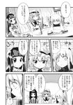  bow chair comic cup doujinshi drill_hair greyscale hair_ornament hat highres long_hair luna_child monochrome multiple_girls scan sho_(runatic_moon) star_sapphire sunny_milk table touhou translation_request twintails wings 