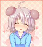  animal_ears blush closed_eyes facing_viewer flat_chest greatmosu mouse_ears nazrin open_mouth short_hair solo touhou upper_body 
