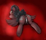  2013 after_sex anus balls blush brown_fur butt capseys cum cum_in_ass cum_inside equine fur looking_back male mammal my_little_pony original_character pegasus raised_tail signature solo wings yellow_eyes 