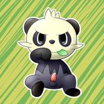  bear black_eyes erection leaf male mammal nintendo pancham panda penis pok&#233;mon pok&eacute;mon precum solo unknown_artist video_games yancham 