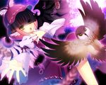  animal_ears bad_id bad_pixiv_id bird dutch_angle feathers fingernails hat highres long_fingernails looking_at_viewer mystia_lorelei nail_polish outstretched_hand owl pink_hair shaded_face short_hair solo tougetsu_hajime touhou yellow_eyes 