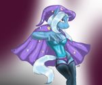  anthrofied breasts cape equine female friendship_is_magic horse mammal my_little_pony pony smile solo trixie_(mlp) tunderi 