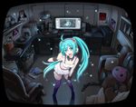  \m/ annie_hastur aqua_eyes aqua_hair bookshelf box computer_tower couch desk game_console handheld_game_console hatsune_miku headphones highres keyboard_(computer) league_of_legends leaning_forward long_hair mikudayoo monitor mouse_(computer) nintendo_3ds open_mouth patchouli_knowledge pillow playstation_3 playstation_vita polka_dot polka_dot_legwear poring ragnarok_online recliner recursion redial_(vocaloid) revision room smile solo speaker table tablet thighhighs touhou vocaloid wii_u yandere_trance zaxwu 