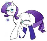  blue_eyes diaper equine female feral friendship_is_magic glitterpanda hair horn horse mammal my_little_pony pacifier plain_background pony purple_hair rarity_(mlp) socks solo unicorn white_background 