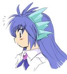  blue_hair blush gomamiso_(gomamiso_sp) long_hair miwajou original profile simple_background solo 