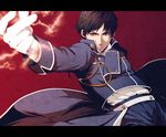  amestris_military_uniform black_eyes black_hair fullmetal_alchemist gloves letterboxed male_focus military military_uniform ritsu_(heavend) roy_mustang solo uniform 