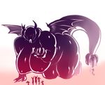  belly demon female hair modeseven nitrotitan overweight short_hair solo spade_tail stuffed vorarephilia vore wings 