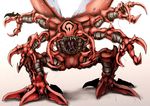  bug claws digimon emudoru insect insect_wings kuwagamon mandibles monster multiple_arms no_humans open_mouth shadow sharp_teeth solo teeth wings 