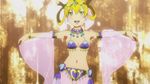  16:9 1girl animated animated_gif approximated_aspect_ratio bikini blonde_hair dancing green_eyes lowres melty_(suisei_no_gargantia) navel short_hair suisei_no_gargantia swimsuit 