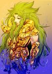  aries_shion armor gold_armor gold_saint green_hair male_focus saint_seiya saint_seiya:_the_lost_canvas solo 