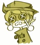  animated animated_gif crying crying_with_eyes_open gats_(nougats) hat monochrome raincoat skullgirls solo tears umbrella_(skullgirls) x_x 