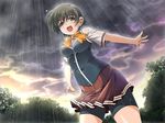  1girl 4:3 edelweiss game_cg hinata_mizuki katakura_shinji rain short_hair 