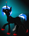  &lt;3 abstract_background black_fur cross_gender equine erection horse horsecock lightning_chaser_(artist) looking_at_viewer male my_little_pony original_character penis pony precum 