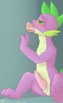  duo fatalfox fellatio friendship_is_magic gay glory_hole male my_little_pony oral oral_sex penis scalie sex solo spike_(mlp) 