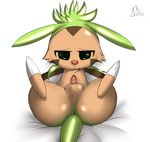  anus balls brown_fur butt chespin cum cum_on_balls cum_on_penis cum_string cute erection frown fur green_eyes green_fur hi_res kingofacesx legs_up looking_at_viewer lying male mustelid nintendo on_back orgasm otter penis pink_nose pink_penis pink_skin pok&#233;mon pok&eacute;mon presenting presenting_hindquarters shadow shiny skin solo spread_legs spreading squint video_games young 