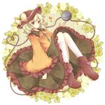  bow floral_print green_eyes hat hat_bow heart heart_of_string komeiji_koishi kureha_goya long_sleeves shirt silver_hair sitting skirt solo third_eye touhou wide_sleeves 