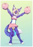  cheerleader cheetah craymin crossdressing diaper embarrassed feline gay girly male mammal omorashi peeing pom_poms solo sweat urine watersports yellow_eyes 