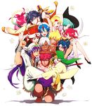  6+boys :t absurdres ahoge aladdin_(magi) ali_baba_saluja anklet aqua_eyes aqua_hair arabian_clothes arm_up bad_id bad_pixiv_id baggy_pants barefoot black_eyes black_hair blonde_hair blue_eyes blue_hair bracelet chinese_clothes closed_eyes cousins ear_piercing earrings facial_tattoo flower freckles green_eyes hair_ornament hair_rings hanfu hat headband heterochromia highres holding hoop_earrings ja'far jewelry judal ka_koubun keffiyeh long_hair magi_the_labyrinth_of_magic magic_carpet masrur mole morgiana multiple_boys multiple_girls one_eye_closed one_side_up open_mouth outstretched_arm pants piercing pink_eyes pink_hair pisti purple_hair red_eyes red_hair ren_hakuryuu ren_kougyoku scar sharrkan short_hair simple_background sinbad_(magi) smile spartos string tate_eboshi tattoo turban v vambraces white_background white_hair witch_hat yamuraiha yoshii_daisy 