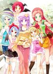  flandre_scarlet hong_meiling izayoi_sakuya koakuma patchouli_knowledge pooru remilia_scarlet touhou 