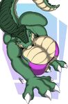  alligator big_breasts bikini blue_eyes breasts clothed clothing female huge_breasts invalid_tag looking_at_viewer reptile scalie sikafox skimpy solo swimsuit thick_thighs thighs tight_clothing 