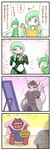  4koma armor baseball_mitt blissey blush breasts clothed_pokemon comic dominatrix elbow_gloves full_armor gallade gardevoir gen_2_pokemon gen_3_pokemon gen_4_pokemon gen_5_pokemon gloves highres large_breasts mienshao no_humans open_mouth plate_armor pokemon pokemon_(creature) red_eyes registeel smile sougetsu_(yosinoya35) sportswear tail translated 