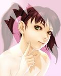  1girl bloody_roar looking_at_viewer pixiv_thumbnail resized solo topless tsukagami_alice twintails 