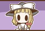  adomi blonde_hair blush comic hat kirisame_marisa letterboxed millipen_(medium) short_hair solid_oval_eyes solo touhou traditional_media witch_hat 